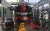 黑色款FX-80A系列隧道連續(xù)式電腦洗車(chē)機(jī)全過(guò)程作業(yè)視頻